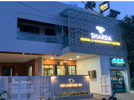 Sharda Dental & Homoeopathy Centre — modern clinic building in Ichalkaranji